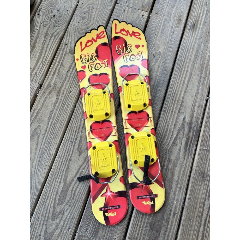 Vintage Kneissl Big Foot 'Love' Short Skis Skiboards Snowblades Retro 90s